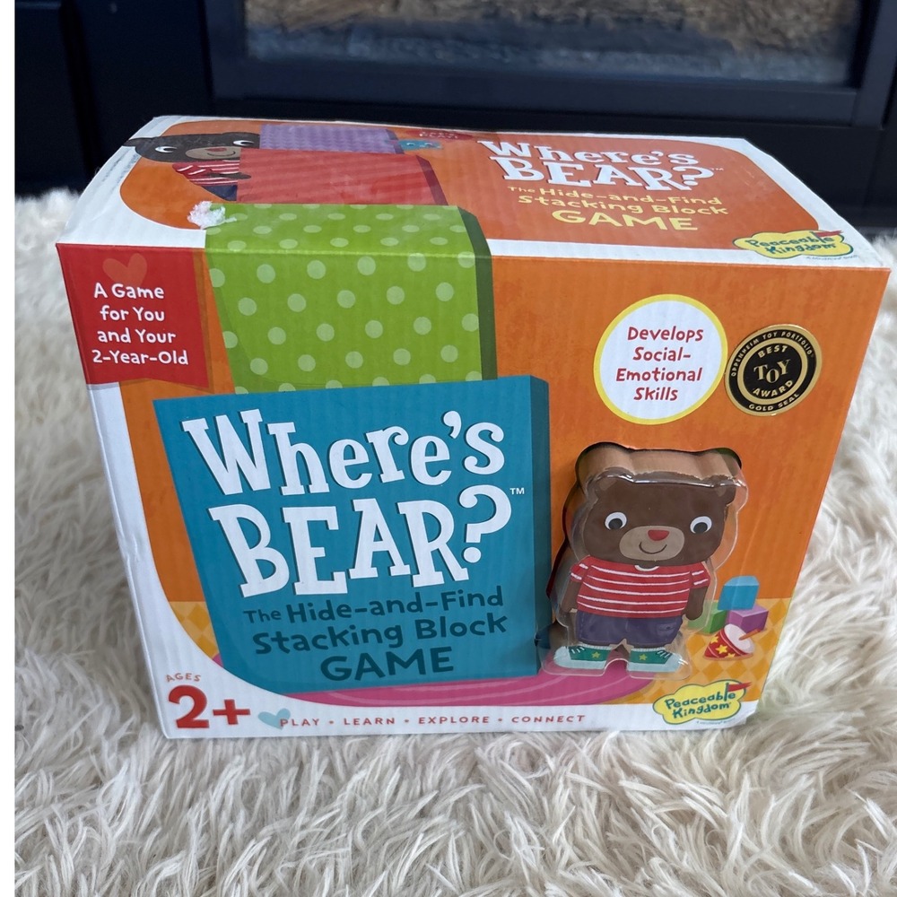 Where's Bear Hide and Find Stacking Block Game Ages 2+ Peaceable Kingdom‎